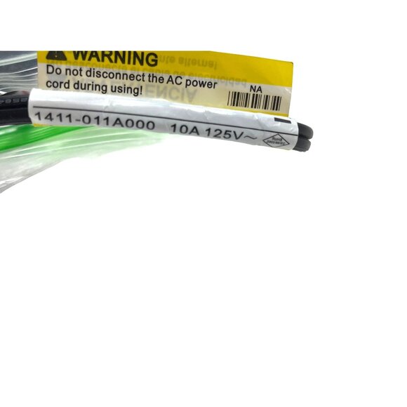 Power Cord 10A 125V 1411-011A000 Black Durable 2-Prong Plug For Electronics  27b - Picture 3 of 4